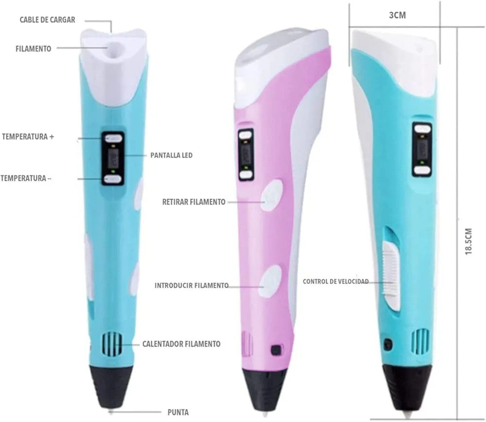 3D Pen, 3D Drawing Pen with LCD Screen, 3D Doodler Pen Creative DIY Gift,Best Gifts for Kids