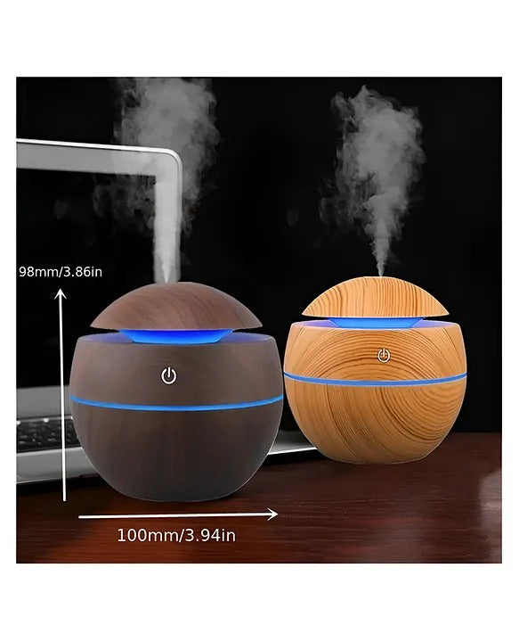 Skadioo Wooden Cool Mist Humidifier & Essential Oil Diffuser | Ultrasonic Aroma Air Humidifier for Car, Office, Babies, and Home | Quiet Diffuser for Bedroom & Room