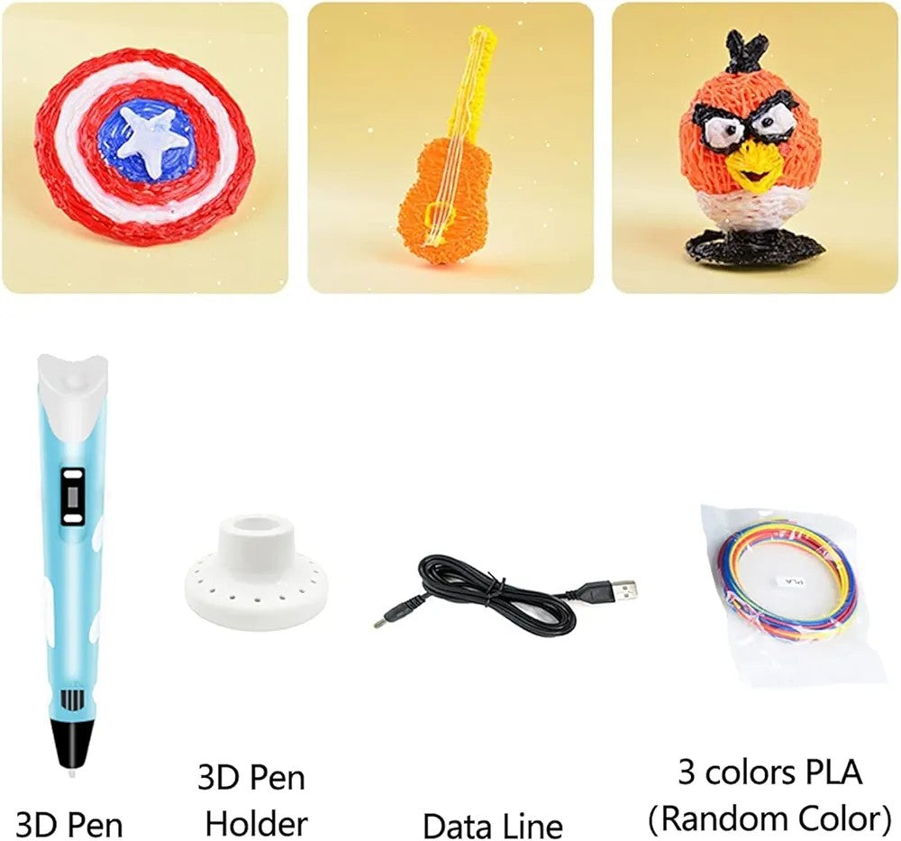3D Pen, 3D Drawing Pen with LCD Screen, 3D Doodler Pen Creative DIY Gift,Best Gifts for Kids
