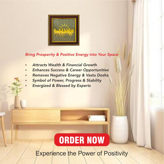 7 Horses on Raw Pyrite Frame – Attract Money