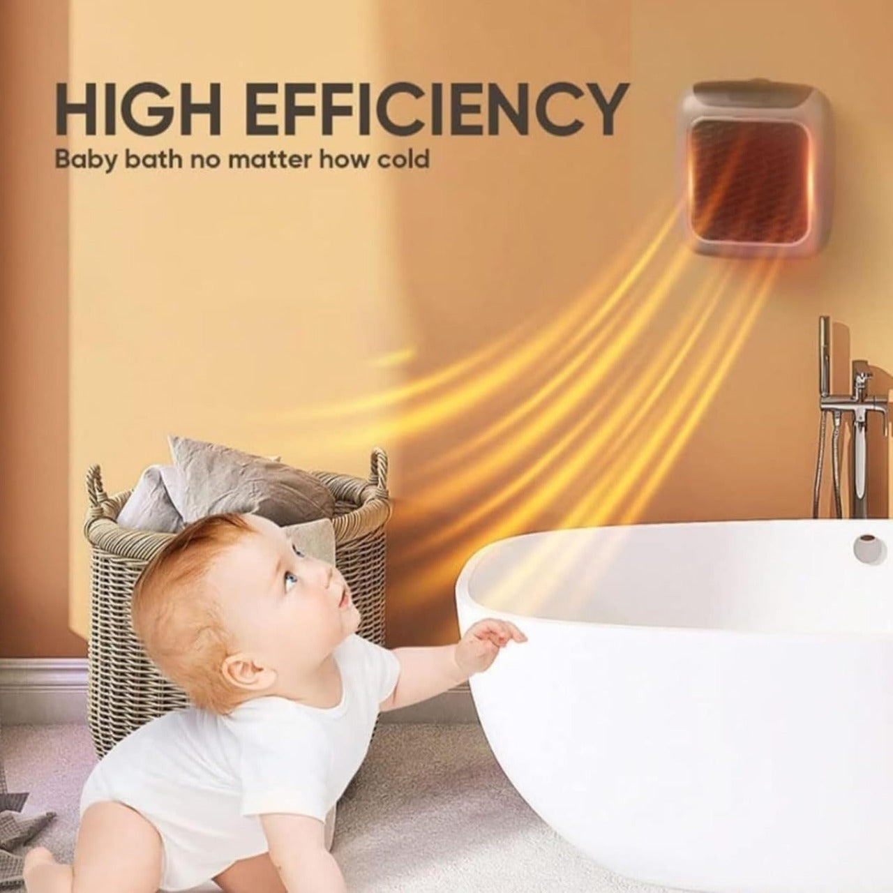 Coxyzone Wall-Mounted Electric Convector Heater –&nbsp;Silent Infrared Fan Stove for Bathroom, Bedroom &amp; Greenhouse | Energy-Saving Small Indoor Room Heater 220V