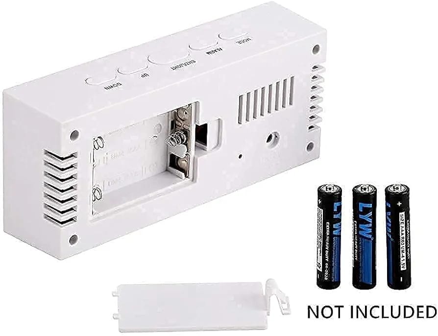 Reacher Mirror Digital LED Mirror Alarm Clock for Table Smart Alarm Clock for Students Heavy Sleepers with Sensor Date and Temperature for Office Home & Bedroom