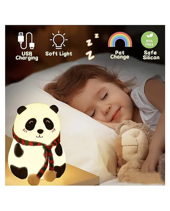 ARCADE TOYS Panda Shaped Silicon Night Lamp - Multicolour