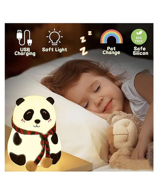 ARCADE TOYS Panda Shaped Silicon Night Lamp - Multicolour