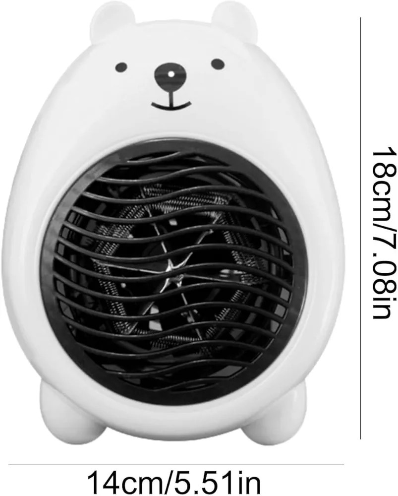 Personal Mini Space Heater Fan Portable Electric Home Office Indoor Use