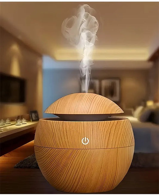 Skadioo Wooden Cool Mist Humidifier & Essential Oil Diffuser | Ultrasonic Aroma Air Humidifier for Car, Office, Babies, and Home | Quiet Diffuser for Bedroom & Room
