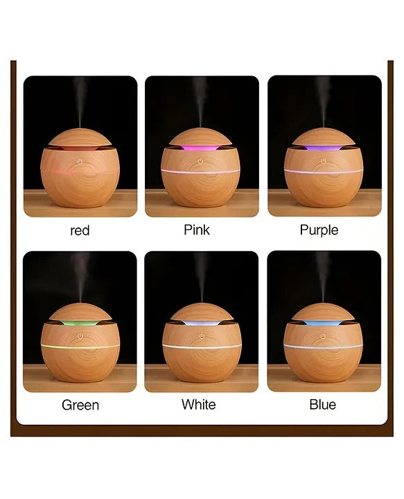 Skadioo Wooden Cool Mist Humidifier & Essential Oil Diffuser | Ultrasonic Aroma Air Humidifier for Car, Office, Babies, and Home | Quiet Diffuser for Bedroom & Room