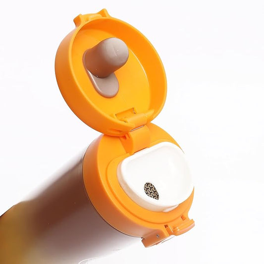 380ml Ceramic-Coated Insulated Coffee Travel Mug | Leak-Proof Vacuum Stainless Steel Cup with Safety Lock Lid | BPA-Free, Dishwasher Safe, Thermal Tumbler for Hot &amp; Cold Beverages (Yellow)